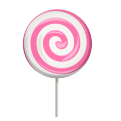 Candy Circle Pink Lollipop Vector