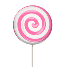 Candy Circle Pink Lollipop Vector