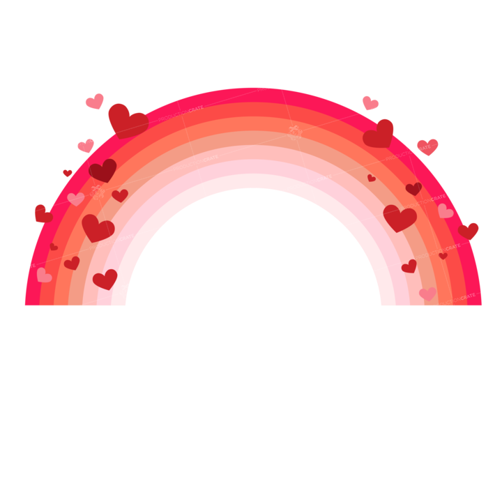 Rainbow Red Heart